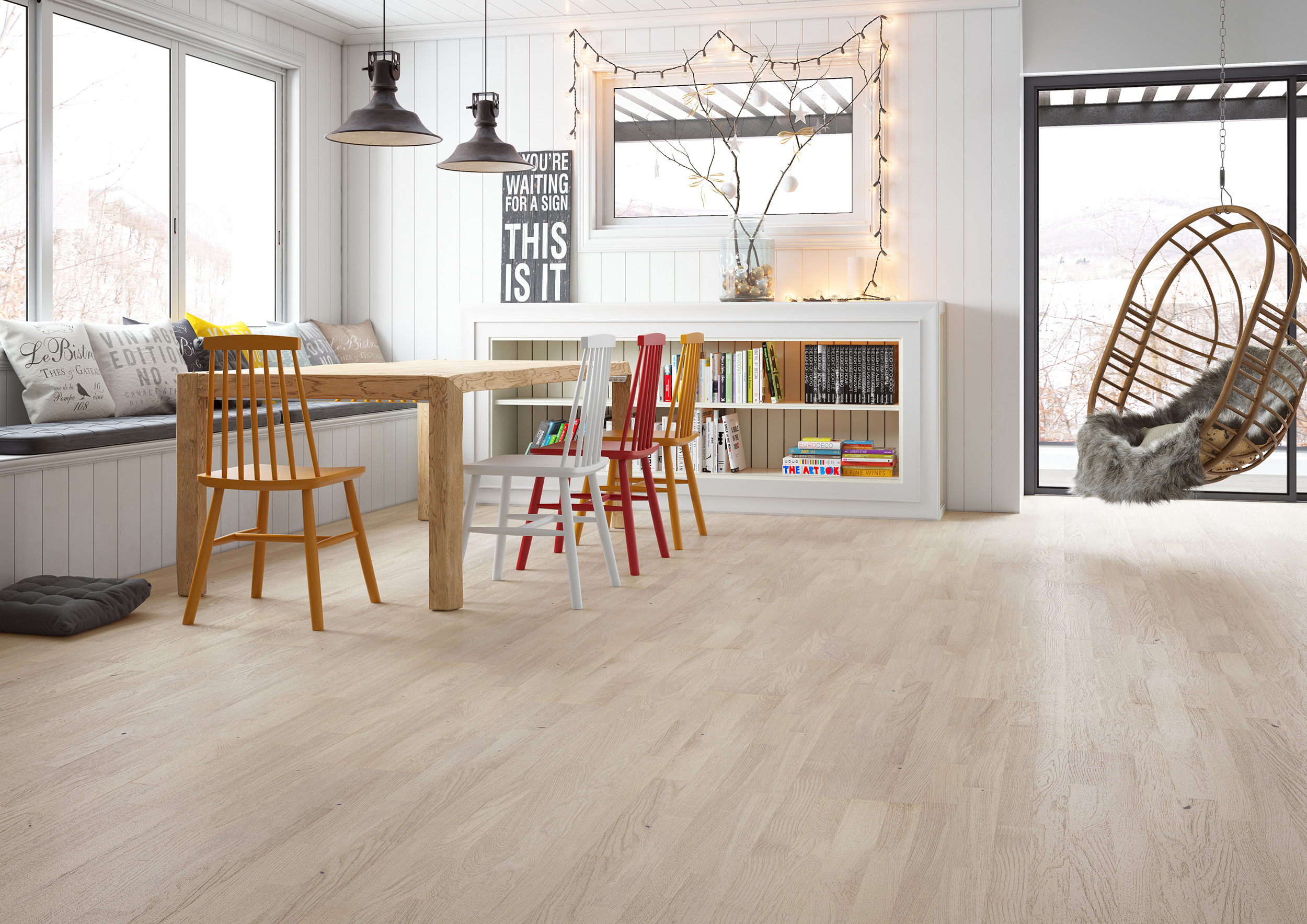 Light wood floors, light colored engineered wood flooring.| Barlinek