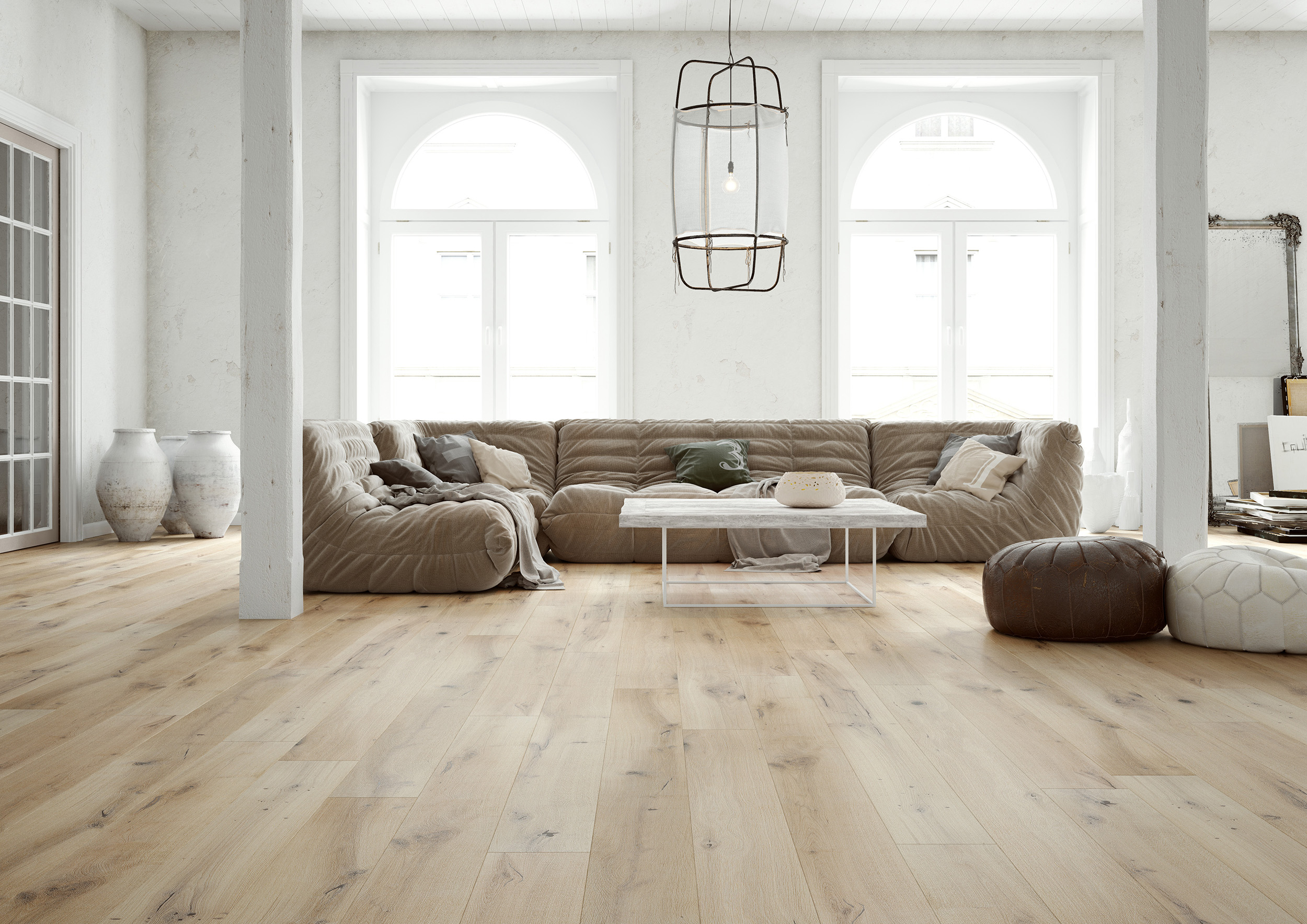 light wood floors in living room
