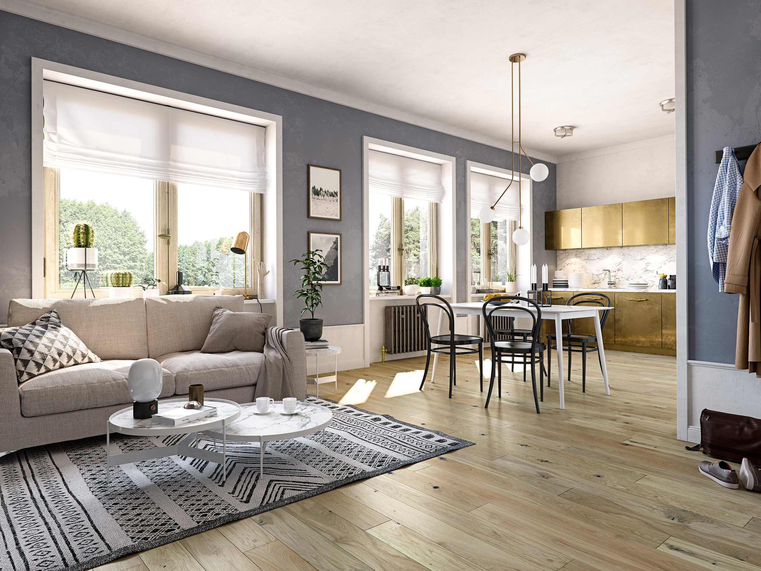 Wooden Parquet Flooring Living Room Inspirations